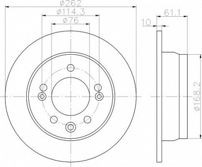 HELLA PAGID 8dd355118861 -  Диск тормозной